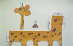 How to make a paper giraffe - fun craft