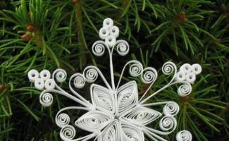 Снежинки квиллинг: изящное украшение своими руками