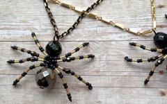 Master class på att väva en spindel från pärlor enligt schemat Djur från pärlor schema spindlar